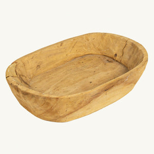 Batea de madera de sabino tallada a mano ca. 1950 encontrada en Jalisco.