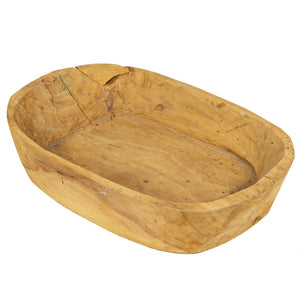 Batea de madera de sabino tallada a mano ca. 1950 encontrada en Jalisco.