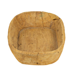 Batea de madera de sabino tallada a mano ca. 1950 encontrada en Jalisco.