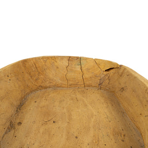 Batea de madera de sabino tallada a mano ca. 1950 encontrada en Jalisco.