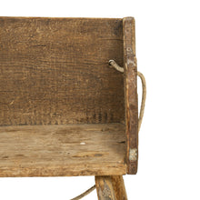 Cargar imagen en el visor de la Galería, Hand-Crafted Pine Wood Bench Found in Western Mexico, ca.1890

