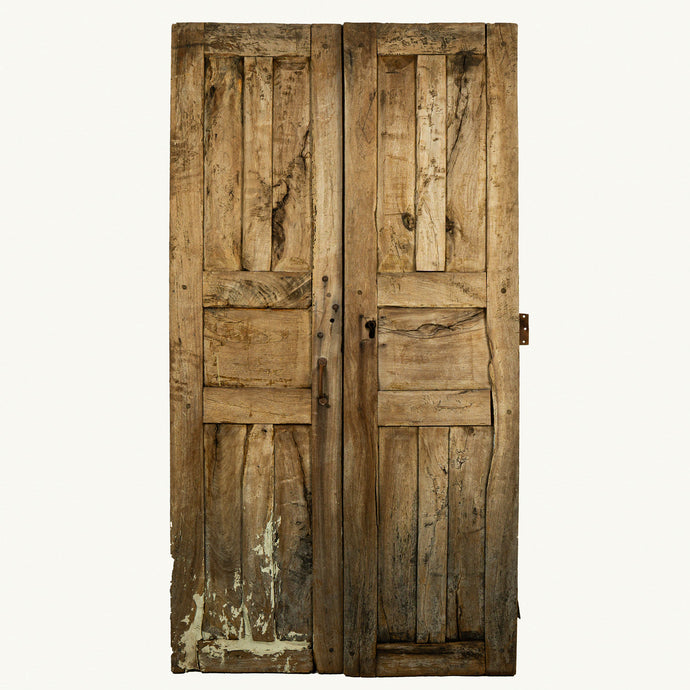 Wonderful Mezquite Wood Doors from Jalisco, Western Mexico, Mid 19th Century