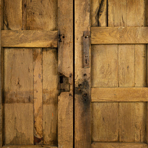 Increíble par de puertas de madera solida de mezquite, mediados del siglo XIX.
